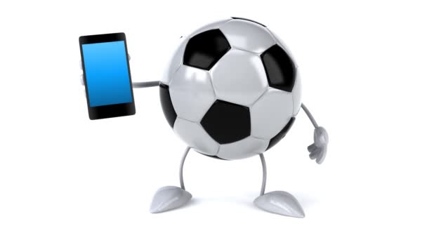 Μπάλα ποδοσφαίρου με τηλέφωνο — Αρχείο Βίντεο