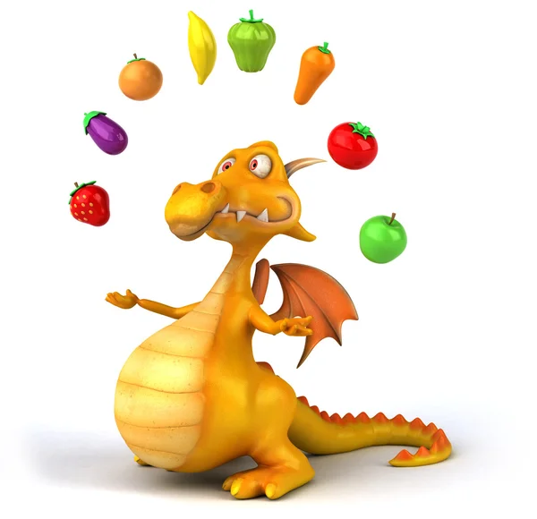 Dragon with  vegetables — Stock Photo, Image