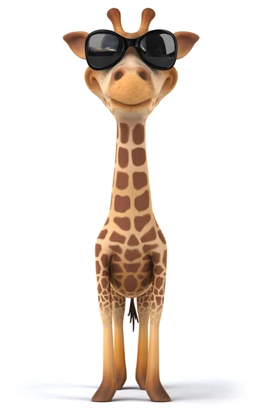 Giraffe with sunglasses — Stock Photo, Image