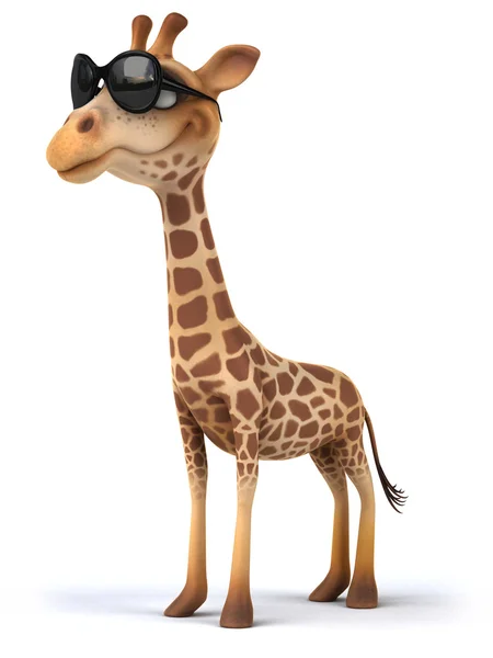 Girafe avec lunettes de soleil — Photo