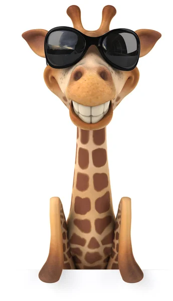 Giraffe mit Brett — Stockfoto