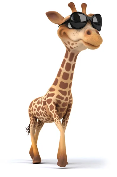 Giraffe with sunglasses — Stock Photo, Image