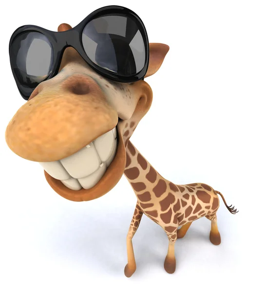 Girafa com óculos de sol — Fotografia de Stock