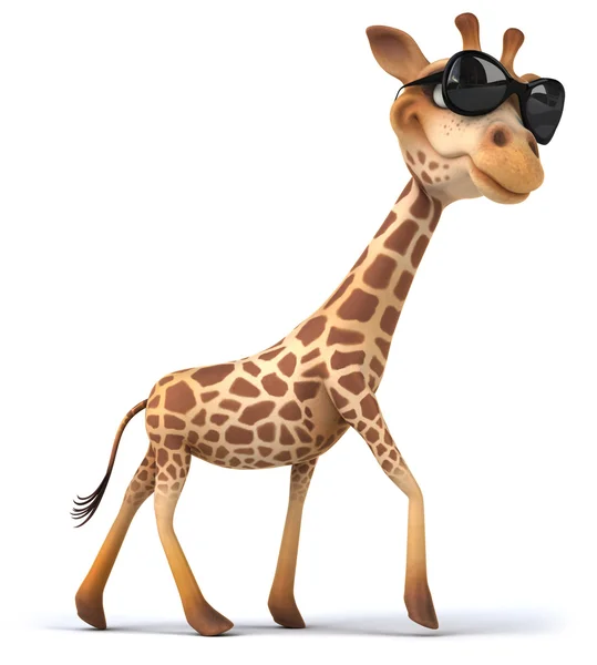 Giraffe with sunglasses — Stock Photo, Image