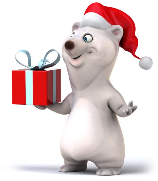 Bear with gift — Stock Photo, Image