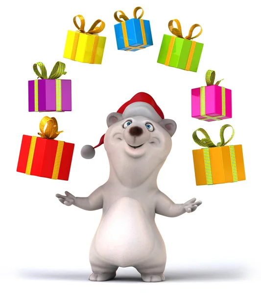 Bear with gifts — Stock Photo, Image