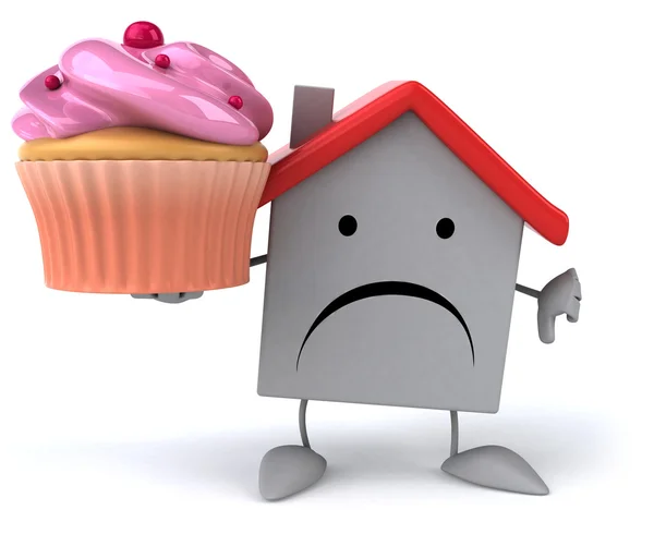 House with cupcake — Stock Photo, Image