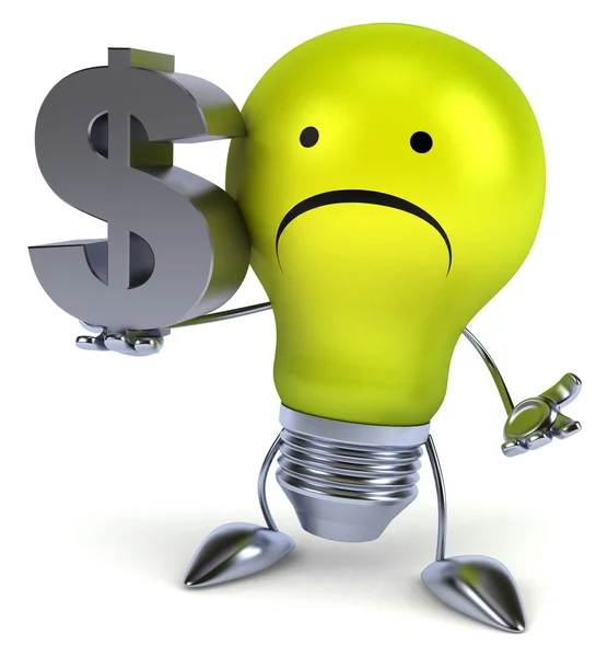 Light bulb with dollar — Stock Photo, Image