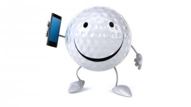 Golf topu ile telefon