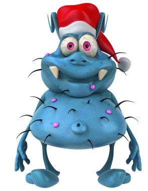 mikrop Noel şapka ile