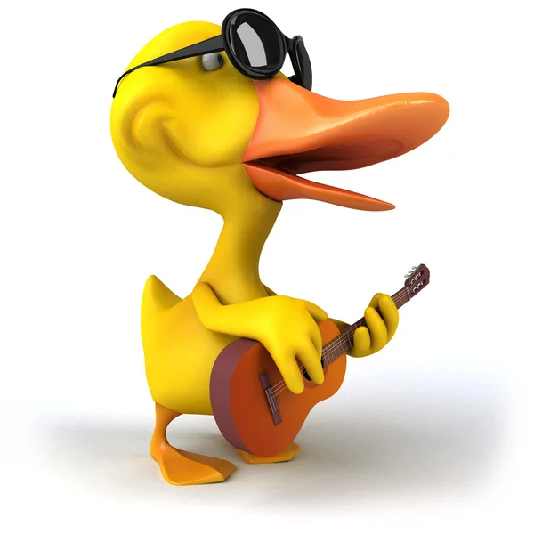 Duck with sunglasses — Stock Photo, Image