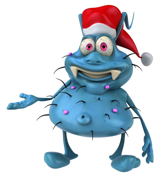 Bakteria z hat Bożego Narodzenia — Zdjęcie stockowe