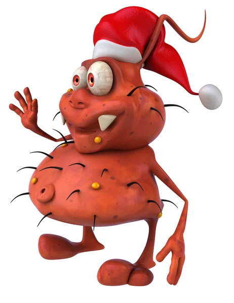 Germ with Christmas  hat — Stock Photo, Image