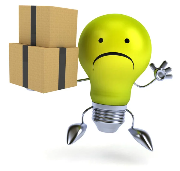 Light bulb with boxes — Stock Photo, Image