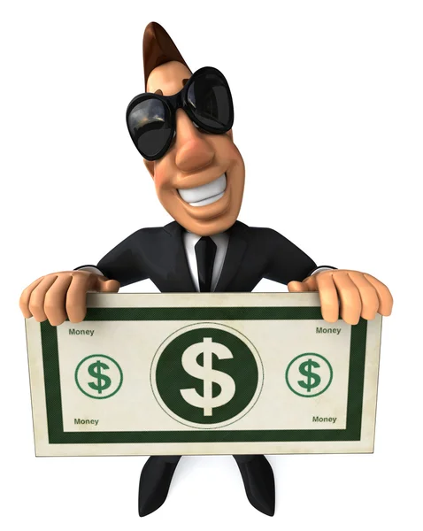 Businessman with dollar — Stock Photo, Image