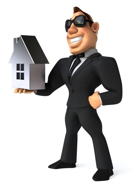Businessman with house — Stock Photo, Image