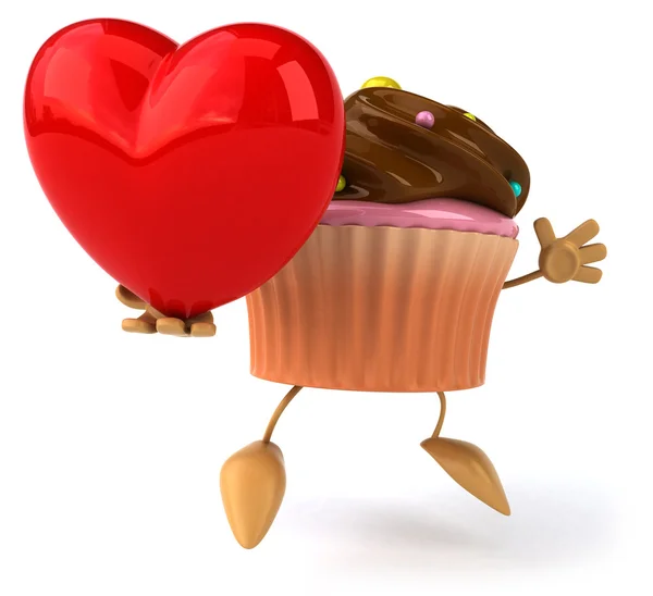 Cupcake avec coeur — Photo