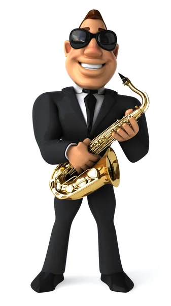 Man with saxophone — Stock Photo, Image