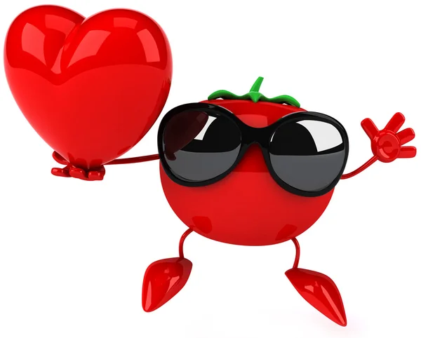 Tomate con corazón — Foto de Stock