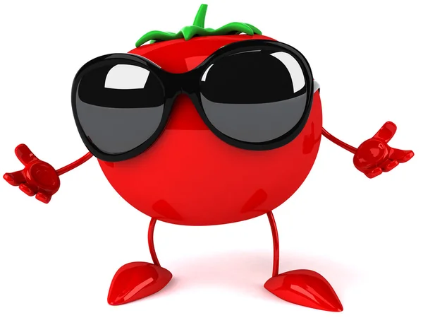 Tomate mit Sonnenbrille — Stockfoto