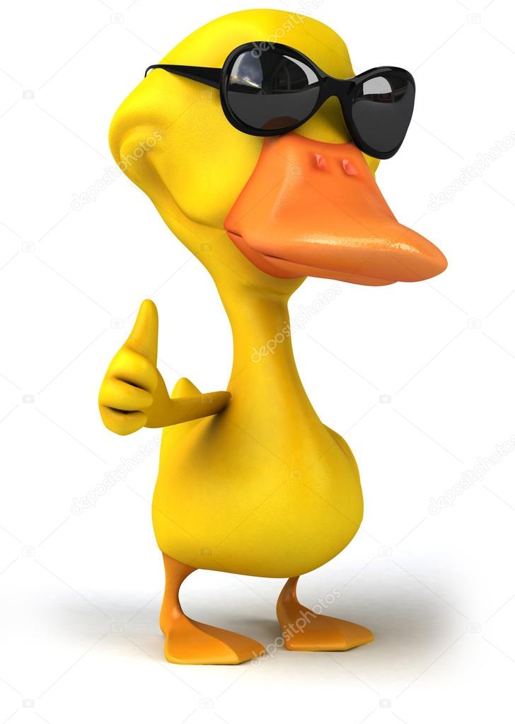 Duck with sunglasses