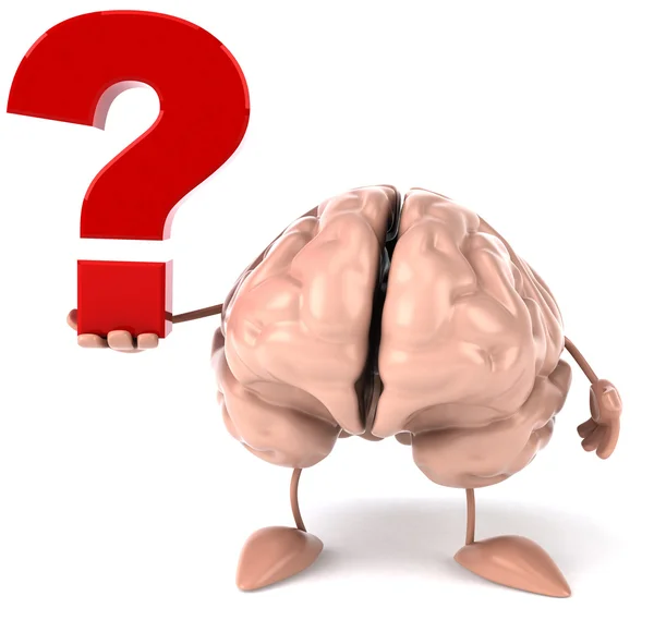 Cerebro con signo de interrogación —  Fotos de Stock
