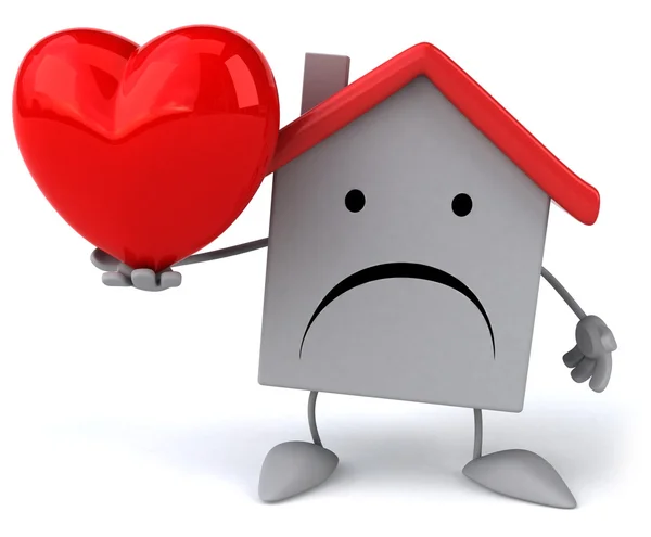 Casa con cuore — Foto Stock