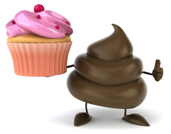 Cupcake ile poop — Stok fotoğraf