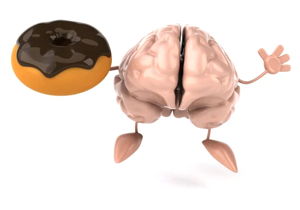 Gehirn mit Donut — Stockfoto