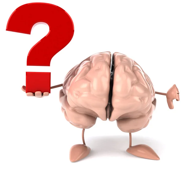 Brain with question sign — Stock Photo, Image