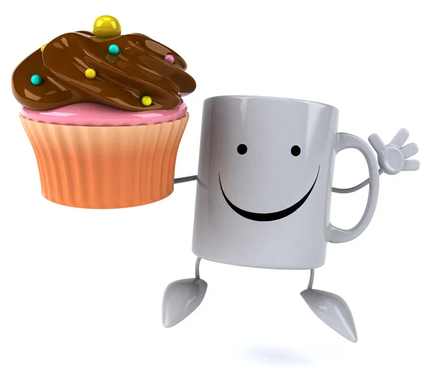 Mug dengan cupcake — Stok Foto