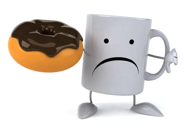 Mug with donut — Stock Photo, Image