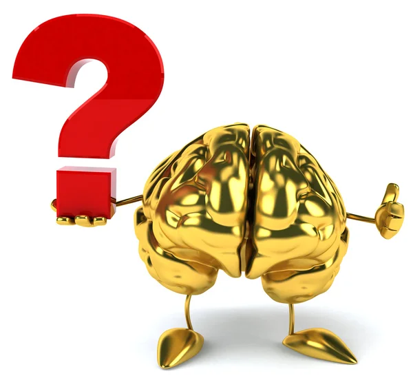 Brain with question sign — Stock Photo, Image
