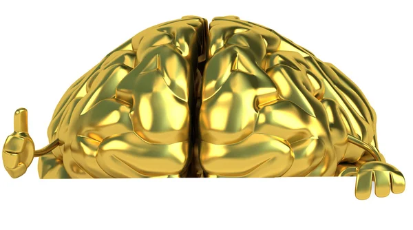 Brain with board — Stock Photo, Image