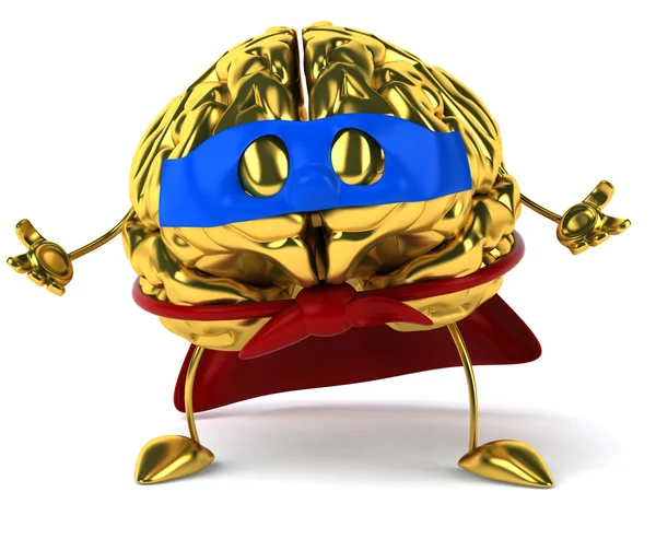 Brain superhero — Stock Photo, Image