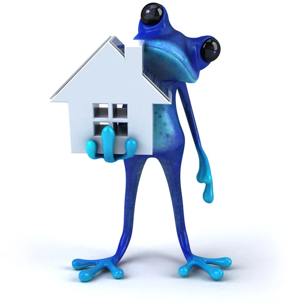 Frog with house — Stock Photo, Image