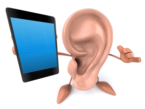 Ear with phone — Stock Photo, Image