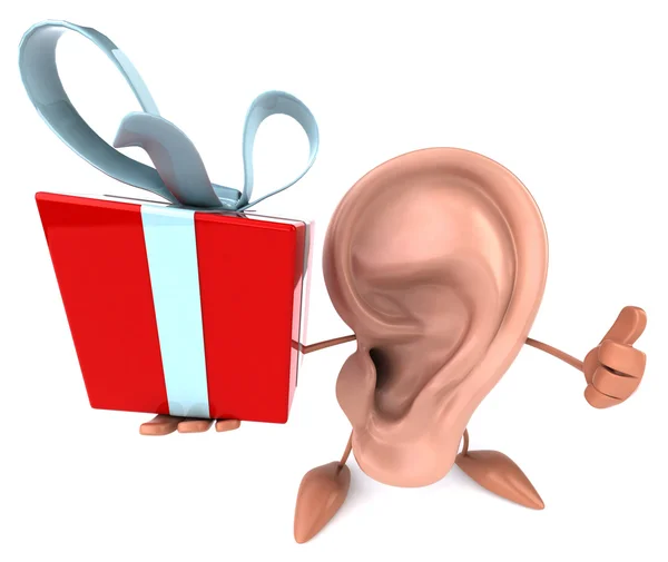 Ear with gift — Stock Photo, Image
