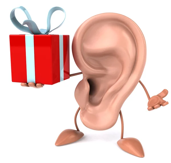 Ear with gift — Stock Photo, Image