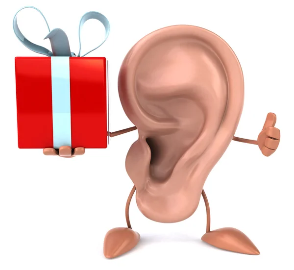 Ucho s dárkem — Stock fotografie