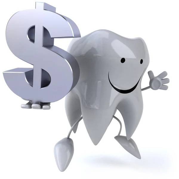 Tooth with dollar sign — Stock Photo, Image