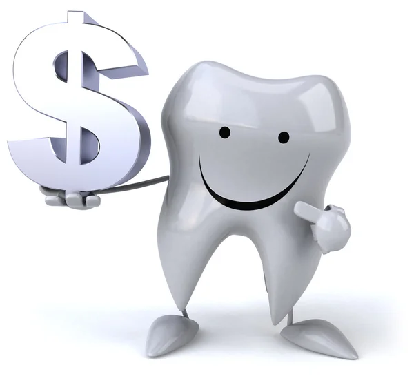 Tooth with dollar sign — Stock Photo, Image