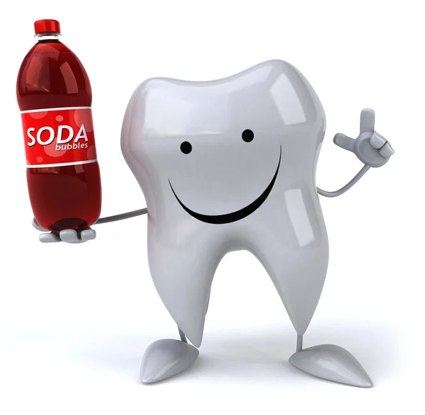 Dente con soda — Foto Stock