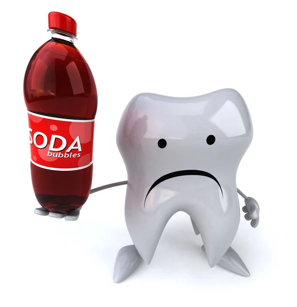 Tooth with soda — Stock Photo, Image