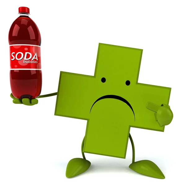 Apotek cross med soda — Stockfoto