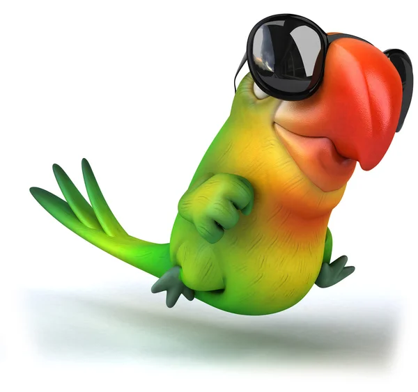 Parrot with sunglasses — Stock Photo, Image