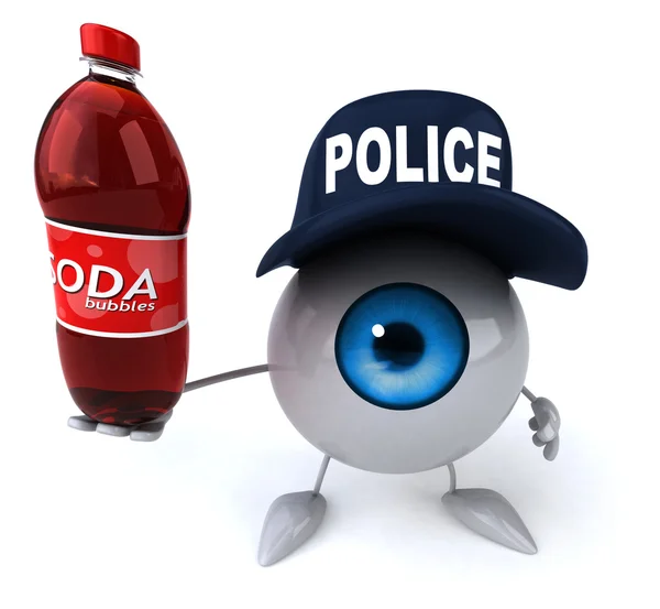 Eye with soda — Stock Photo, Image