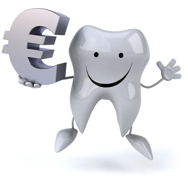 Tooth with euro sign — Stock Photo, Image