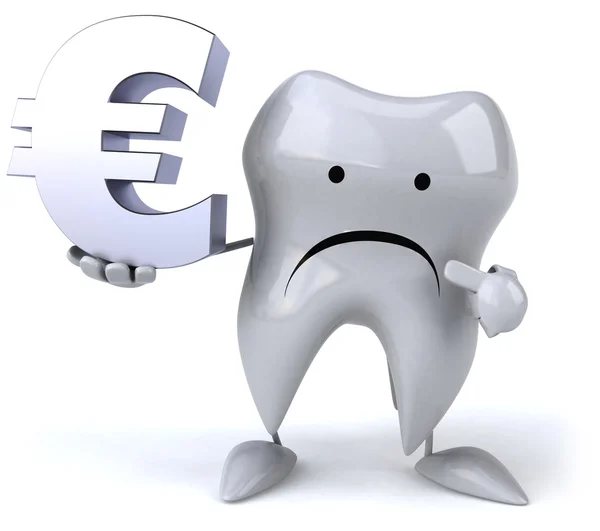 Tooth with euro sign — Stock Photo, Image