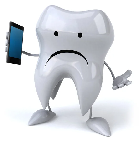 Tooth with phone — Stock Photo, Image